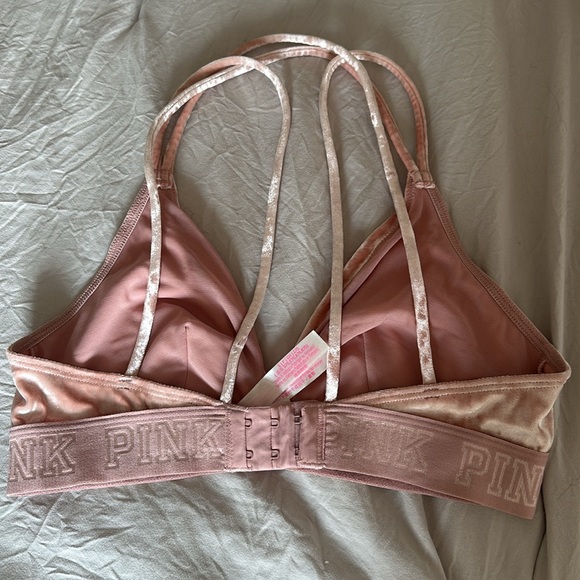 PINK VS VELVET PINK BRALETTE & PANTY SET - Picture 2 of 4